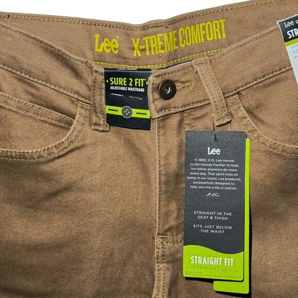 Lee X-Treme Comfort Sport Pants Women’s 12R Khaki Stretch Straight NWT - Picture 5 of 10